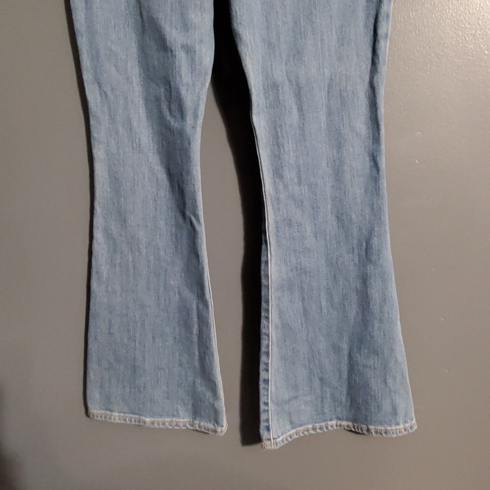 OshKosh B'gosh Blue Flare Girls Jeans High Adj Waist Light Wash Size 12 - Picture 7 of 8